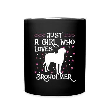 Broholmer Geschenk Hunde - Tasse einfarbig - Schwarz - Vorne