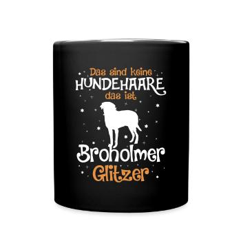 Broholmer Geschenk Hunde - Tasse einfarbig - Schwarz - Vorne