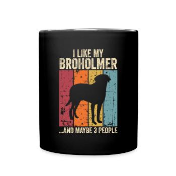 Broholmer Geschenk Hunde - Tasse einfarbig - Schwarz - Vorne
