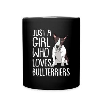 Bull Terrier Chiens cadeaux - Mug uni - noir - Devant