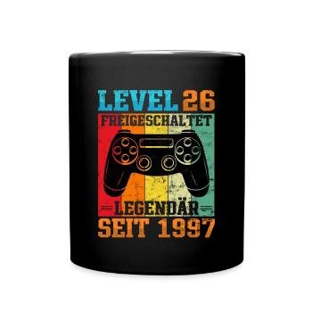 Gaming Geburtstag 1997 Level 26 - Tasse einfarbig - Schwarz - Vorne