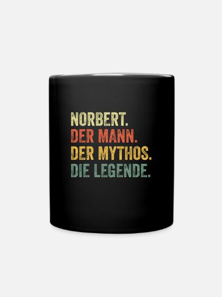 Norbert Mann Mythos Legende Vorname Name - Tasse einfarbig - Schwarz