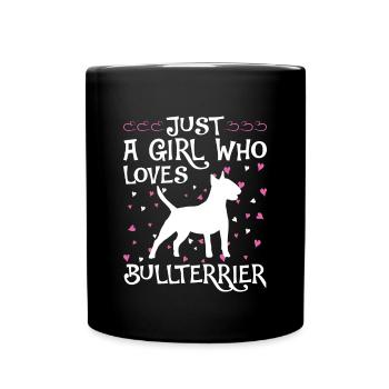 Bull Terrier Chiens cadeaux - Mug uni - noir - Devant