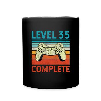 Level 35 Complete - Full Colour Mug - black - Front