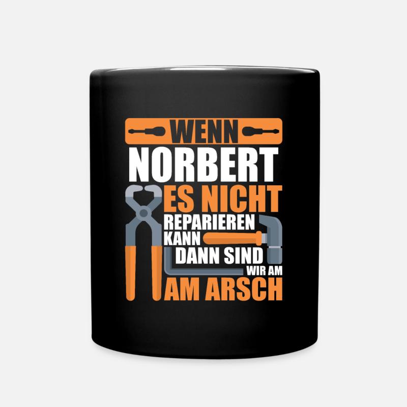 Vorname Norbert Name Geburtstag Geschenk - Tasse einfarbig - Schwarz