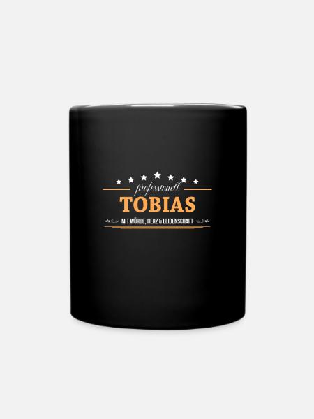 Professionell Tobias Name Vorname - Tasse einfarbig - Schwarz