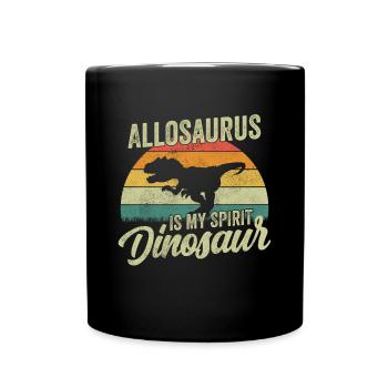 Allosaurus Dinosaurier Kinder Dino Geschenk - Tasse einfarbig - Schwarz - Vorne