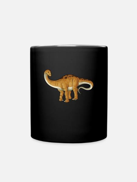 Apatosaurus Dinosaurier Kinder Dino Geschenk - Tasse einfarbig - Schwarz