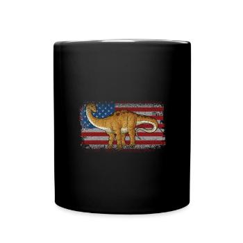 Apatosaurus Dinosaur Children Dino Gift - Full Colour Mug - black - Front