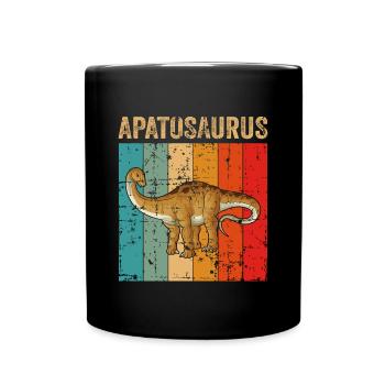 Apatosaurus Dinosaur Children Dino Gift - Full Colour Mug - black - Front