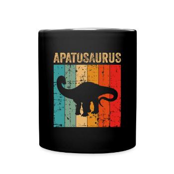 Apatosaurus Dinosaur Children Dino Gift - Full Colour Mug - black - Front