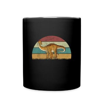 Apatosaurus Dinosaur Children Dino Gift - Full Colour Mug - black - Front