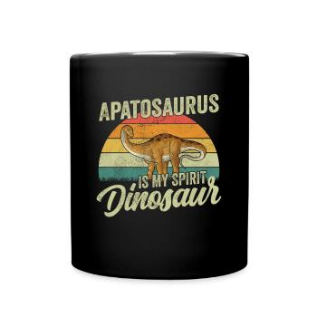 Apatosaurus Dinosaur Children Dino Gift - Full Colour Mug - black - Front