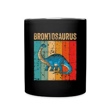 Brontosaurus Dinosaure Enfants Dino Cadeau - Mug uni - noir - Devant