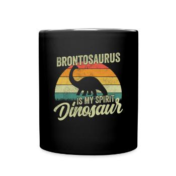 Brontosaurus Dinosaure Enfants Dino Cadeau - Mug uni - noir - Devant