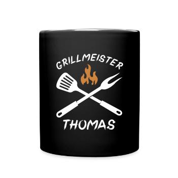 Grillmeister Thomas - Tasse einfarbig - Schwarz - Vorne