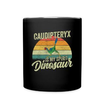 xxx Dinosaur Kids Dino Gift - Full Colour Mug - black - Front