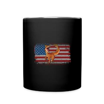 Deinonychus Dinosaur Children Dino Gift - Full Colour Mug - black - Front