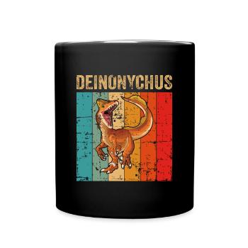Deinonychus Dinosaure Enfants Dino Cadeau - Mug uni - noir - Devant