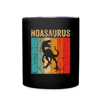 Noasaurus Dinosaurier Kinder Dino Geschenk - Tasse einfarbig - Schwarz - Vorne
