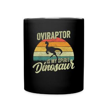 Oviraptor Dinosaur Children Dino Gift - Full Colour Mug - black - Front