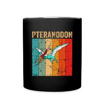 Pteranodon Dinosaurier Kinder Dino Geschenk - Tasse einfarbig - Schwarz - Vorne