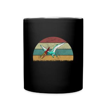Pteranodon Dinosaur Children Dino Gift - Full Colour Mug - black - Front