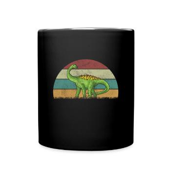 Quaesitosaurusx Dinosaurier Kinder Dino Geschenk - Tasse einfarbig - Schwarz - Vorne