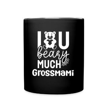 Liebe dich Grossmami Oma Schweiz Grosi Schweizerin - Tasse einfarbig - Schwarz - Vorne
