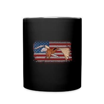Origami Japanese Art Folding Crane Paper - Full Colour Mug - black - Front