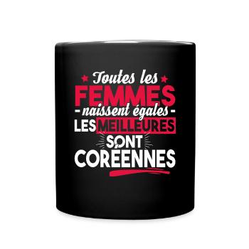 Coréenne Corée Asie Séoul Femme Cadeau T-shirt - Mug uni - noir - Devant
