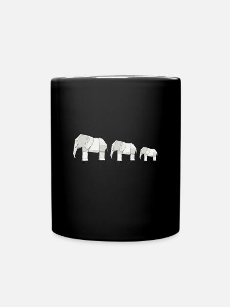 Origami Art Japonais Papier Pliable Grue - Mug uni - noir