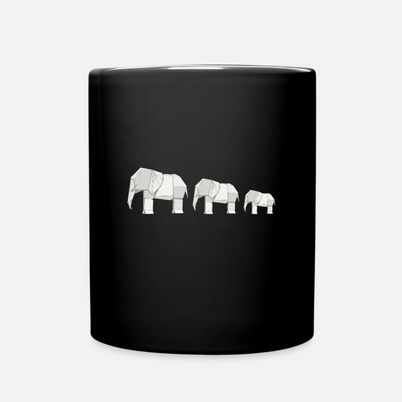 Origami Art Japonais Papier Pliable Grue - Mug uni - noir