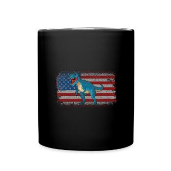 Tyrannosaurus Dinosaur Children Dino Gift - Full Colour Mug - black - Front