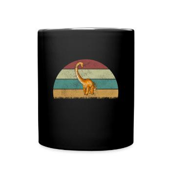 Diplodocus Dinosaur Children Dino Gift - Full Colour Mug - black - Front
