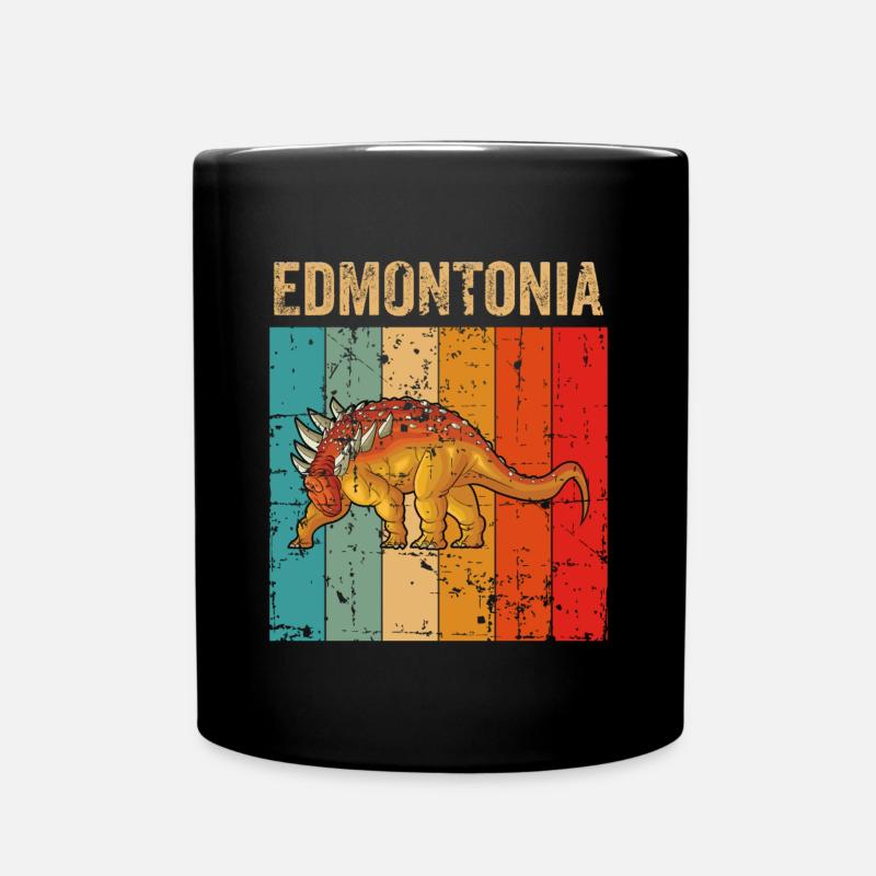 Edmontonia Dinosaur Children Dino Gift - Full Colour Mug - black