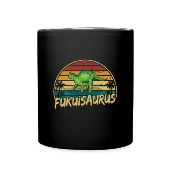 Fukuisaurus Dinosaur Children Dino Gift - Full Colour Mug - black - Front