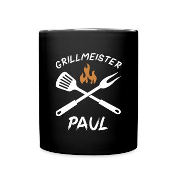 Grillmeister Paul - Tasse einfarbig - Schwarz - Vorne