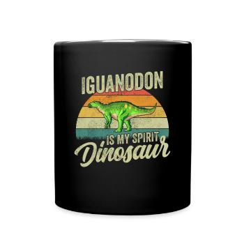 Iguanodon Dinosaure Enfants Dino Cadeau - Mug uni - noir - Devant