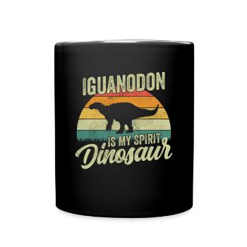 Iguanodon Dinosaure Enfants Dino Cadeau - Mug uni - noir - Devant