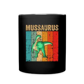 Mussaurus Dinosaur Children Dino Gift - Full Colour Mug - black - Front