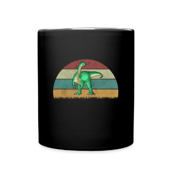 Mussaurus Dinosaur Children Dino Gift - Full Colour Mug - black - Front