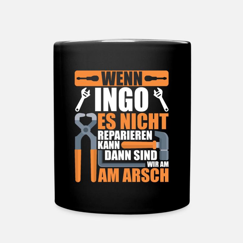 Vorname Ingo Name Geburtstag Geschenk - Tasse einfarbig - Schwarz