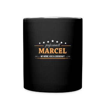 Professionell Marcel Name Vorname - Tasse einfarbig - Schwarz - Vorne