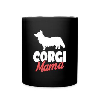 Corgi Gift Dogs - Full Colour Mug - black - Front