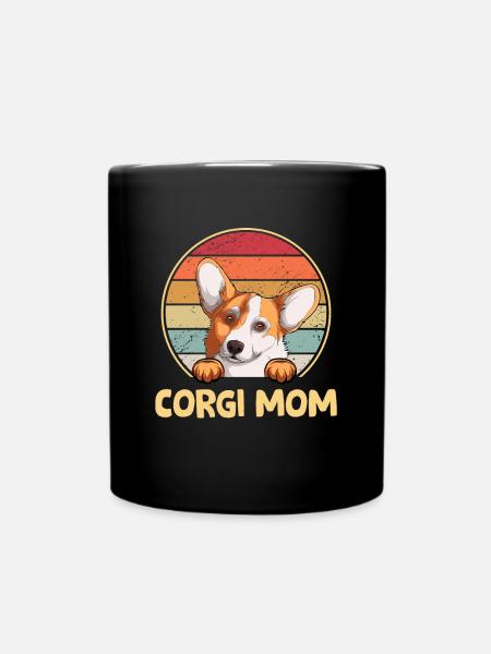 Corgi Gift Dogs - Mug uni - noir