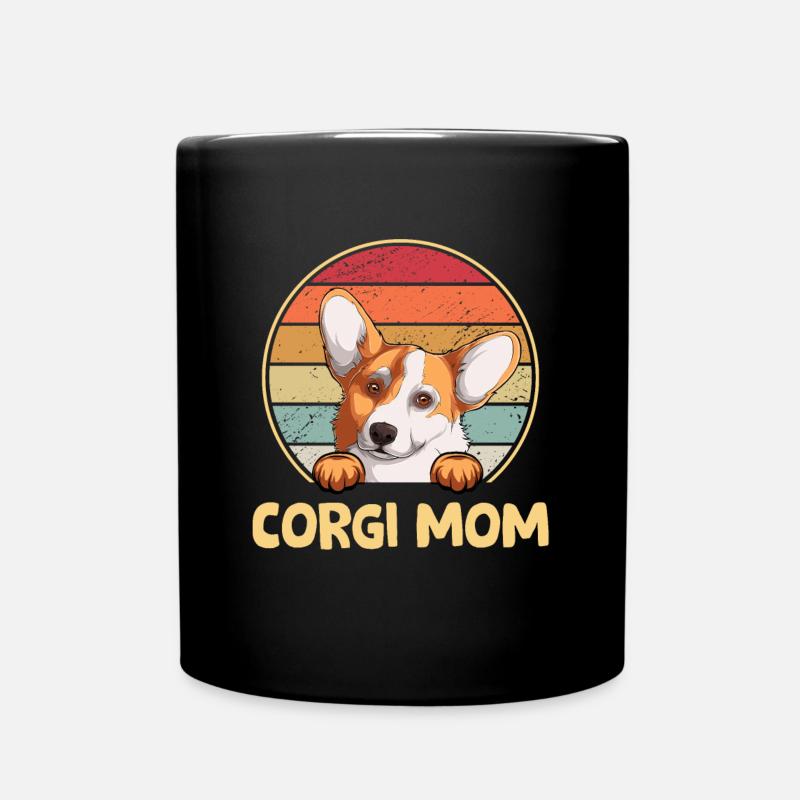 Corgi Gift Dogs - Mug uni - noir