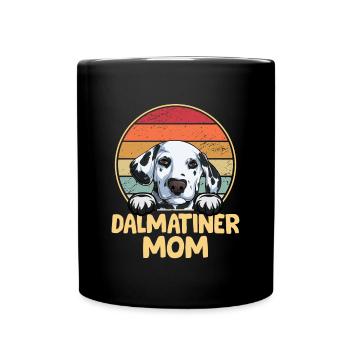Propriétaire de chien de chien dalmate - Mug uni - noir - Devant