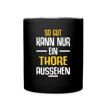 Thore Vorname Name Geburtstag - Tasse einfarbig - Schwarz - Vorne