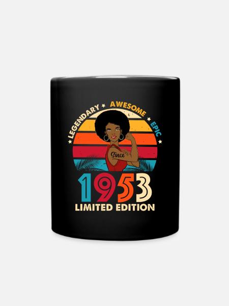 Femme Afro Vintage 1953 - Mug uni - noir